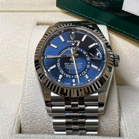 new rolex sky dweller stainless steel|rolex sky dweller blue 2022.